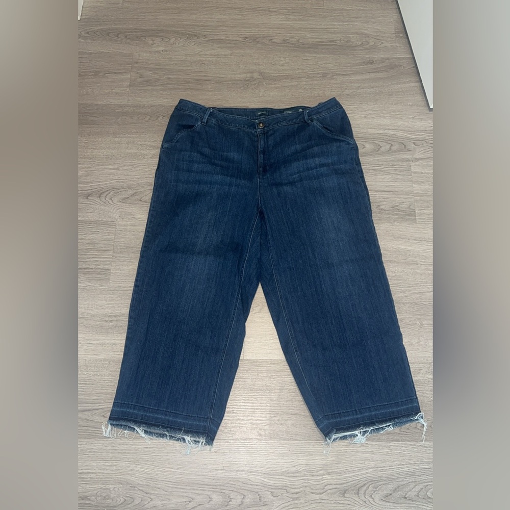 J. Jill Dark Blue Cropped Jeans